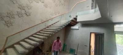 Staircase, Wall Designs by Building Supplies Mubarik Khan, Panipat | Kolo