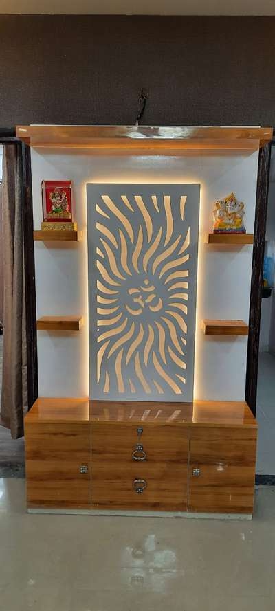 Prayer Room, Lighting, Storage Designs by Interior Designer Rajesh Kumar, Gurugram | Kolo