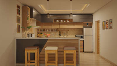 Kitchen, Lighting, Storage Designs by Interior Designer â„�ð�”¸ð�”¹ð�•€ð�•‹ ð�”¸â„�ð�•‹ 
 
ð�•Šð�•‹ð�•Œð�”»ð�•€ð�•†, Ernakulam | Kolo