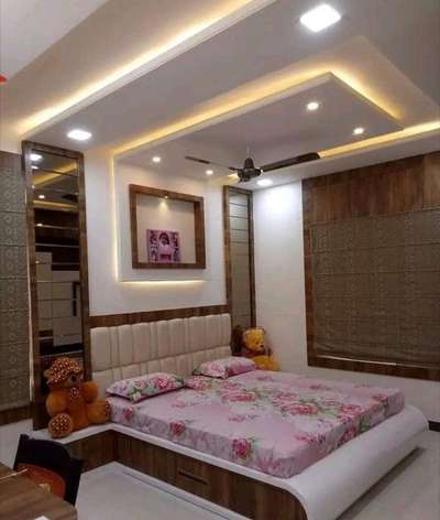 Ceiling, Furniture, Storage, Bedroom, Wall Designs by Contractor Raj kumar Verma, Ghaziabad | Kolo