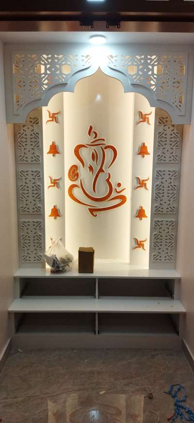 Prayer Room, Lighting, Storage Designs by Painting Works Krafton paints  Solution, Ghaziabad | Kolo