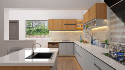 Kitchen, Lighting, Storage Designs by Interior Designer Sreereng c, Kottayam | Kolo