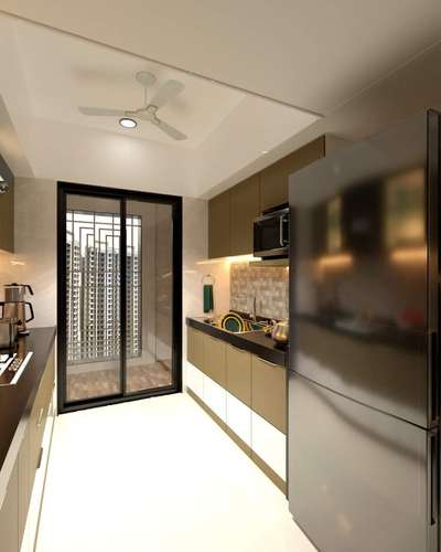 Kitchen, Lighting, Storage Designs by Contractor Coluar Decoretar Sharma Painter Indore, Indore | Kolo