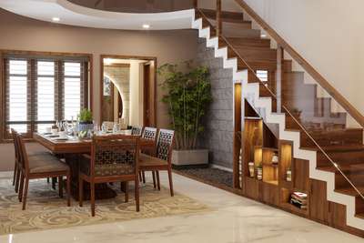 Staircase, Dining, Furniture, Table, Home Decor Designs by Interior Designer sahir anas, Malappuram | Kolo