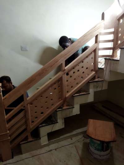 Staircase Designs by Carpenter saeev sajeev, Kottayam | Kolo