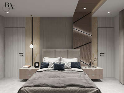 Bedroom, Furniture, Lighting, Wall, Storage Designs by Interior Designer Ibrahim Badusha, Thrissur | Kolo