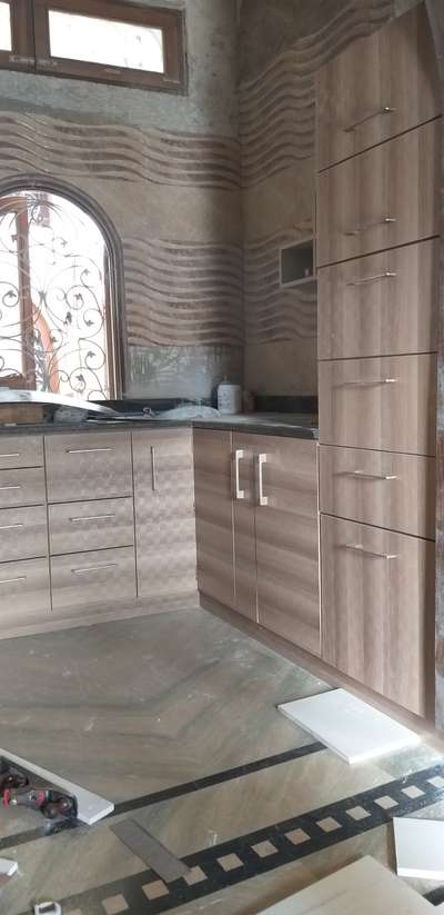 Flooring, Kitchen, Storage Designs by Carpenter Irshad  saifi, Ghaziabad | Kolo