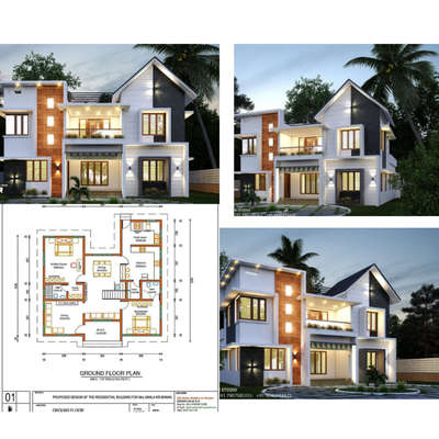 Exterior, Plans Designs by Interior Designer 🇰 𝚛𝚒𝚜𝚑𝚗𝚊𝚍𝚊𝚜 🇰 𝖎𝖈𝖍𝖚, Ernakulam | Kolo