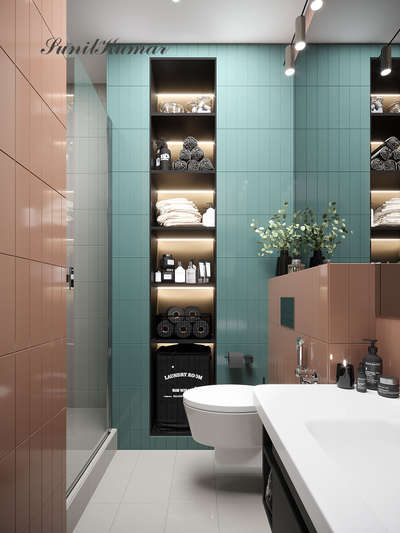Bathroom, Lighting Designs by 3D & CAD sunil kumar, Panipat | Kolo