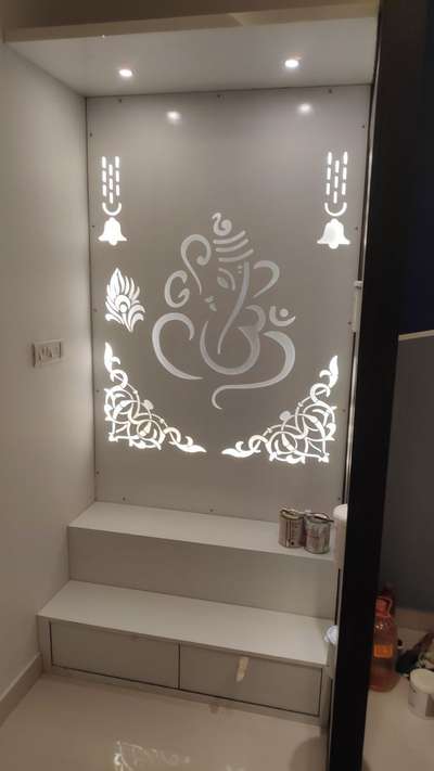 Prayer Room, Storage Designs by Carpenter saloni wood workar, Sonipat | Kolo