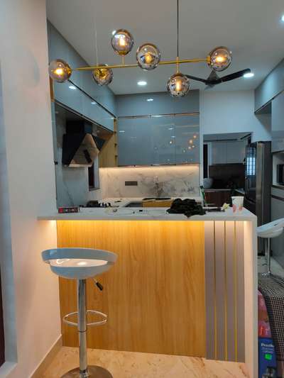 Lighting, Kitchen, Storage Designs by Contractor Abhilash Mohan, Thiruvananthapuram | Kolo