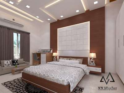 Bedroom, Ceiling, Furniture, Lighting, Storage Designs by Contractor Karunakar Mishra, Kushinagar | Kolo