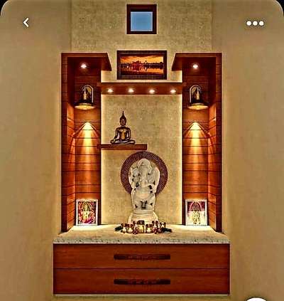 Lighting, Prayer Room, Storage Designs by Carpenter satyendra  Tiwari , Bhopal | Kolo
