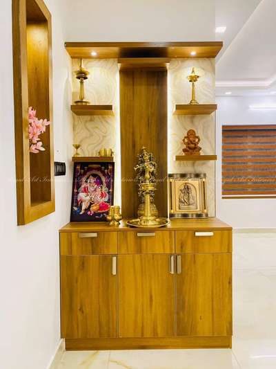 Prayer Room, Storage, Lighting Designs by Carpenter 🙏 फॉलो करो दिल्ली कारपेंटर को , Delhi | Kolo