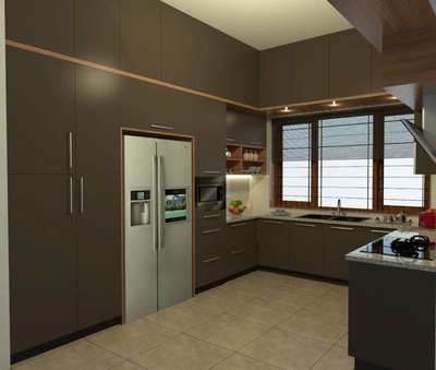 Kitchen, Lighting, Storage, Window Designs by Architect Dinraj Dinakaran, Ernakulam | Kolo
