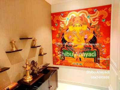 Prayer Room, Storage, Wall, Home Decor Designs by Painting Works Shibu Anayadi, Kollam | Kolo