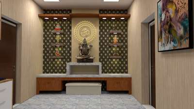 Prayer Room, Storage Designs by Architect Vanshika Aggarwal, Gautam Buddh Nagar | Kolo