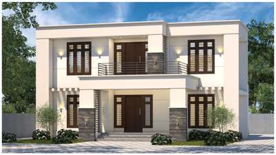 Exterior, Plans, Bedroom, Dining, Kitchen, Living, Ceiling Designs by Civil Engineer Tharun Kumar, Kozhikode | Kolo
