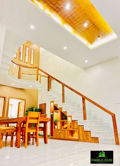 Dining, Furniture, Storage, Table, Staircase Designs by Interior Designer sahir anas, Malappuram | Kolo