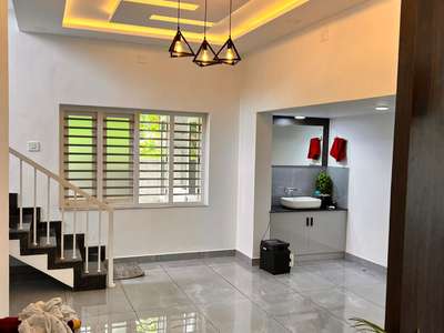 Ceiling, Lighting, Staircase, Window, Bathroom Designs by Civil Engineer Biju Kuttan, Palakkad | Kolo