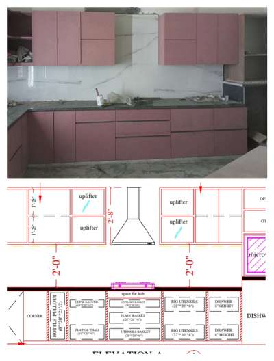 Kitchen, Plans, Storage Designs by Carpenter Farukh Ahmad Mansuri, Delhi | Kolo