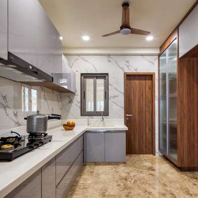 Lighting, Kitchen, Storage Designs by Architect de la casa  interior, Noida | Kolo