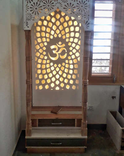 Prayer Room, Lighting, Storage Designs by Carpenter bablu  jangid , Alwar | Kolo