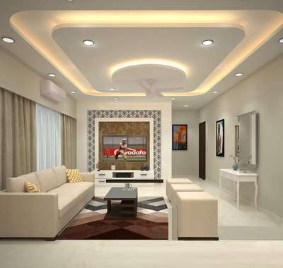 Ceiling, Furniture, Living, Lighting, Table Designs by Interior Designer Ankit Mishra, Noida | Kolo