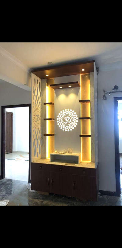 Prayer Room, Storage, Lighting Designs by Interior Designer J S INTERIORS, Delhi | Kolo