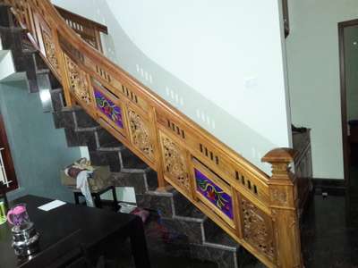 Staircase Designs by Carpenter Sobhi Raj, Thiruvananthapuram | Kolo