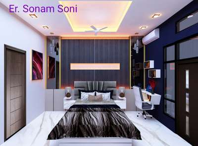 Furniture, Lighting, Ceiling, Storage, Bedroom Designs by Civil Engineer Er Sonam soni, Indore | Kolo