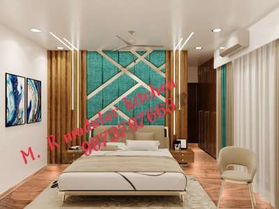 Bedroom, Ceiling, Furniture, Lighting, Storage Designs by Interior Designer M R modular kitchen Entereor designer  , Gautam Buddh Nagar | Kolo