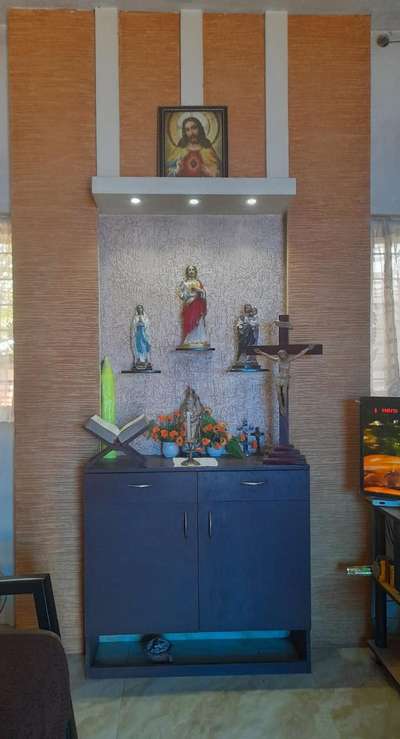 Prayer Room, Storage Designs by Service Provider wallofart Naveen, Ernakulam | Kolo