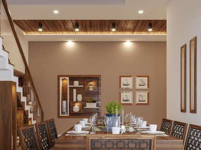 Dining, Furniture, Table, Lighting, Home Decor Designs by Interior Designer sahir anas, Malappuram | Kolo
