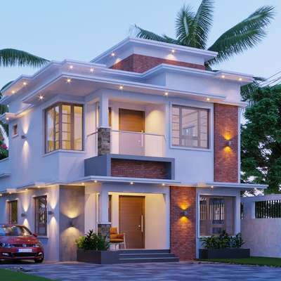 Exterior, Lighting Designs by Civil Engineer Homeliness  builders  interiors, Malappuram | Kolo