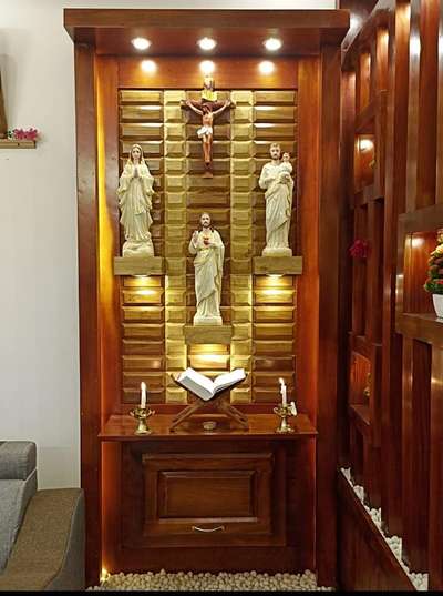 Lighting, Prayer Room, Storage Designs by Contractor Ratheesh R, Idukki | Kolo