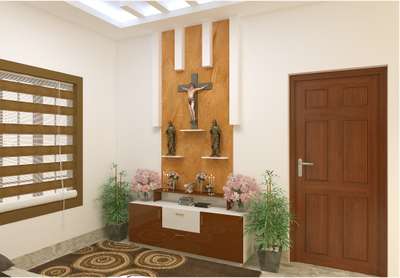 Prayer Room Designs by 3D & CAD SPACES 3D DESIGN STUDIO, Pathanamthitta | Kolo