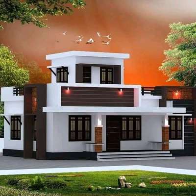 Exterior Designs by Contractor A HOME BUILDERS anu mol mathew, Kottayam | Kolo