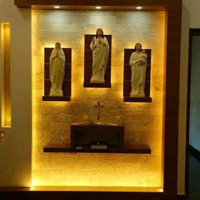 Lighting, Prayer Room, Storage Designs by Carpenter AA à´¹à´¿à´¨àµ�à´¦à´¿  Carpenters, Ernakulam | Kolo
