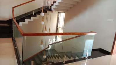 Staircase Designs by Glazier OMKAR GLASS   HOUSE INDORE, Indore | Kolo