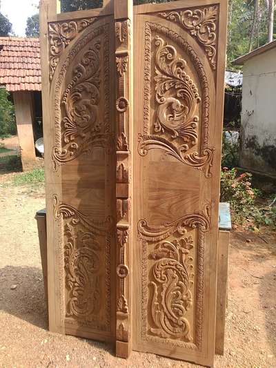 Door Designs by Carpenter Santhosh  Kumar, Pathanamthitta | Kolo