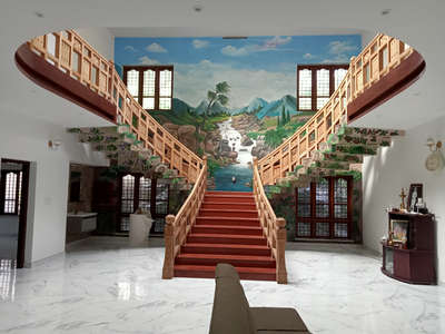 Staircase, Flooring, Wall Designs by Carpenter pushpakumar sivasankaran achary, Pathanamthitta | Kolo