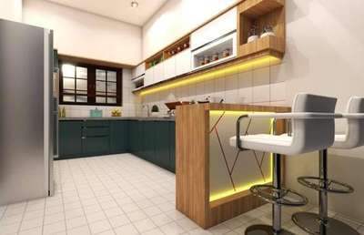 Kitchen, Lighting, Storage Designs by Interior Designer Idealcreativeinteriors  pathanamthitta , Pathanamthitta | Kolo