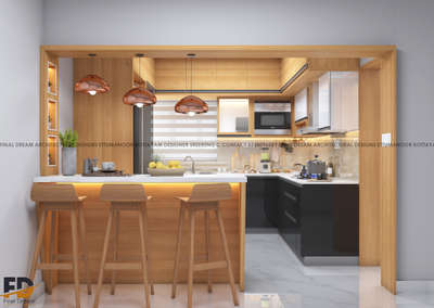 Lighting, Kitchen, Table, Storage, Furniture Designs by Interior Designer Sreereng c, Kottayam | Kolo