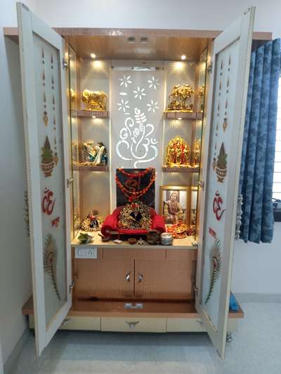 Prayer Room, Storage Designs by Carpenter Kishan Khatri, Indore | Kolo