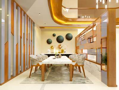 Dining, Furniture, Table, Storage, Wall Designs by Architect Vishnu associates , Malappuram | Kolo