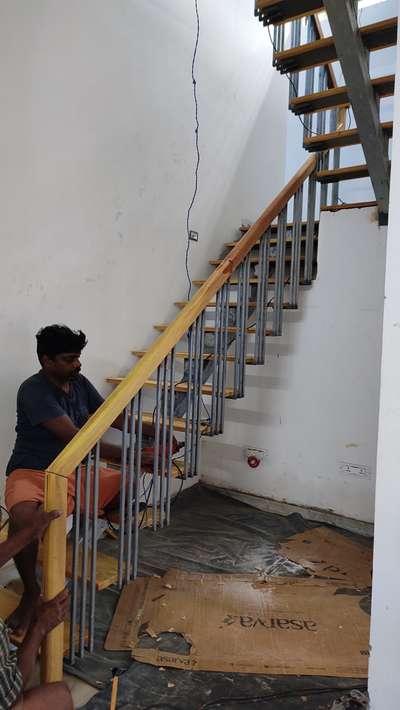 Staircase Designs by 3D & CAD sajid rahman, Malappuram | Kolo