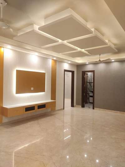 Ceiling, Lighting, Living, Flooring, Storage Designs by Contractor Ashu  Saifi , Meerut | Kolo