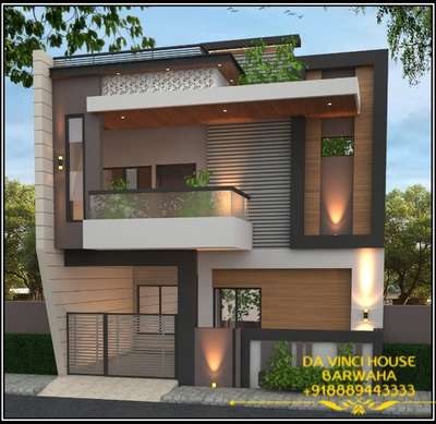 Lighting, Exterior Designs by 3D & CAD Da Vinci House ELEVATION  INTERIOR, Indore | Kolo