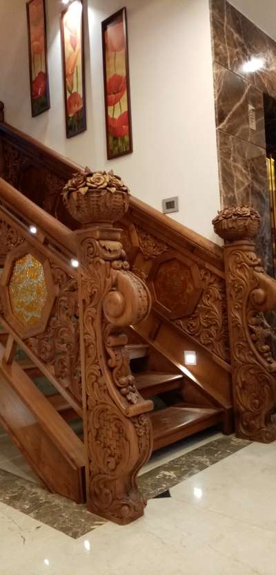 Staircase Designs by Carpenter Kannan Pj, Alappuzha | Kolo